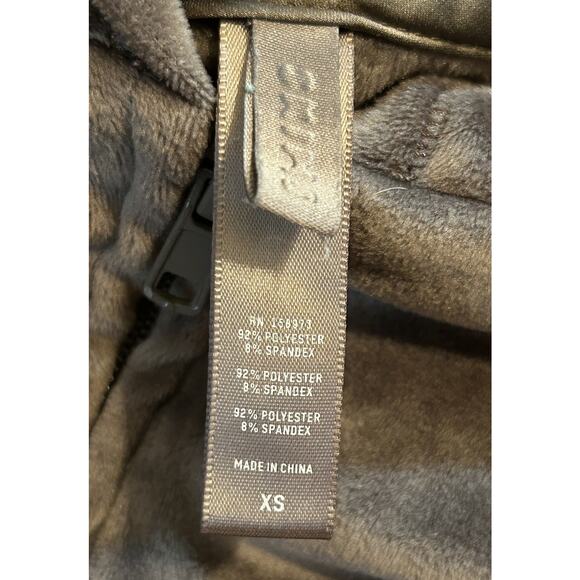 Skims Women's Hoodie Brown Velour Hooded Cropped Long Sleeve Full Zipper-Small - Picture 4 of 7